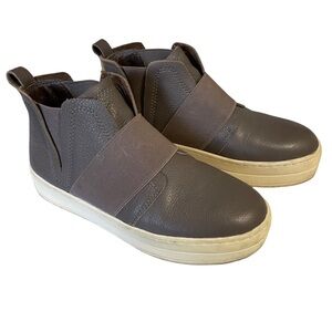 J/Slides 250133 Womens Holland High Top Platform Sneaker Taupe/Grey US 7.5